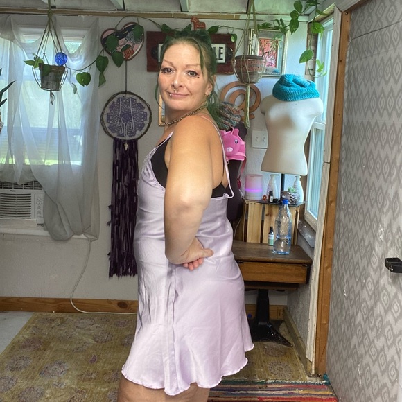 Ekouaer Pastel Purple Lightweight Night Gown Lingerie Dress Size Medium - Picture 4 of 13